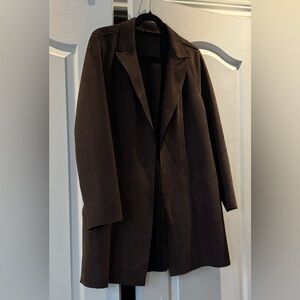Long faux suede jacket